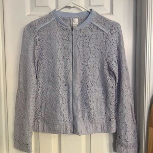 Adorable LC Lauren Conrad Lace Bomber Jacket size 4